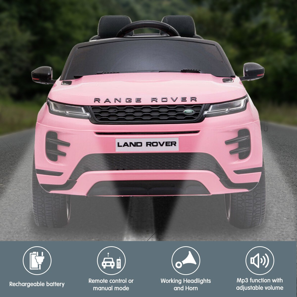 Land Rover Kids Electric Ride On Car - Pink