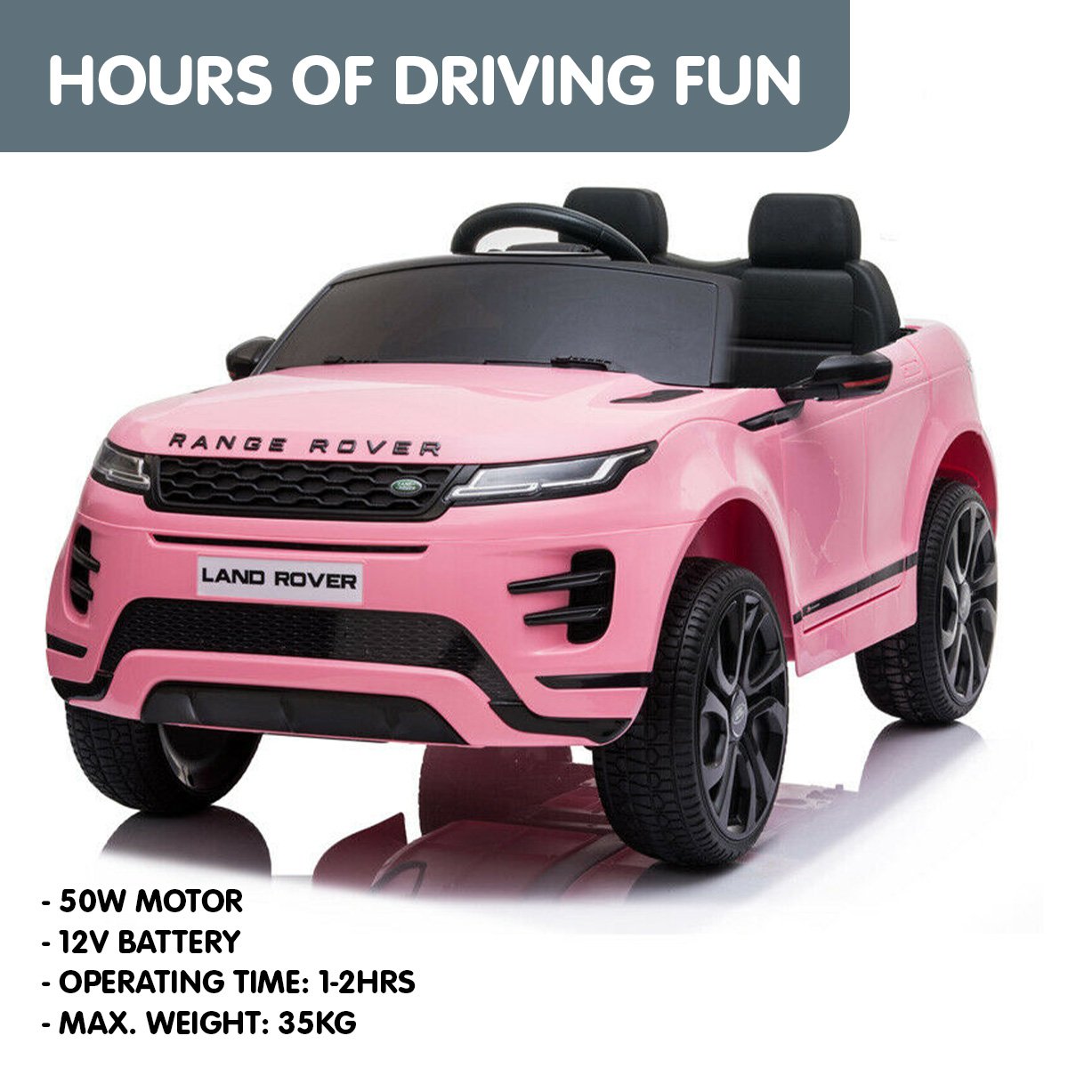 Land Rover Kids Electric Ride On Car - Pink