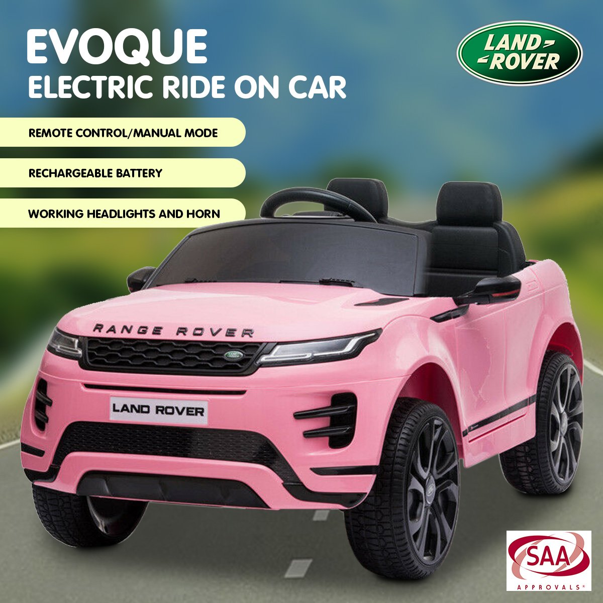 Land Rover Kids Electric Ride On Car - Pink