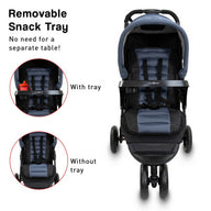 Navigator Stroller 3-wheel Pram For Newborns To Toddlers - Glacier - SM Everyday Living