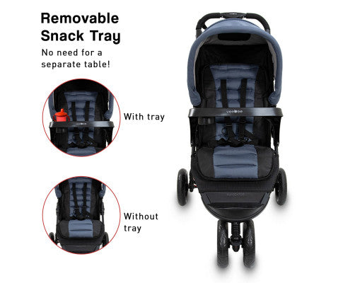 Navigator Stroller 3-wheel Pram For Newborns To Toddlers - Glacier - SM Everyday Living