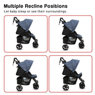 Navigator Stroller 3-wheel Pram For Newborns To Toddlers - Glacier - SM Everyday Living