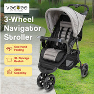 Navigator Stroller 3-wheel Pram For Newborns To Toddlers - SM Everyday Living