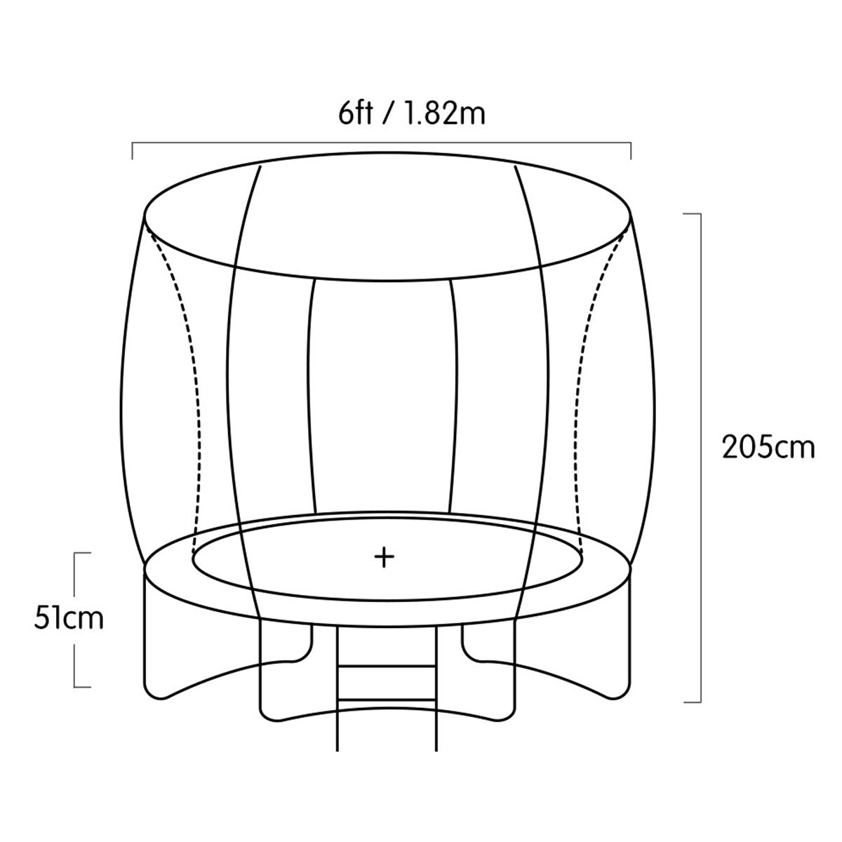 6ft Trampoline - Blue