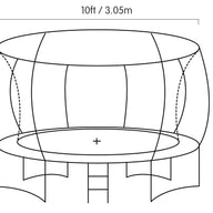 10ft Trampoline - Green