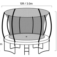 10ft Trampoline with Basketball Hoop Set - Pink