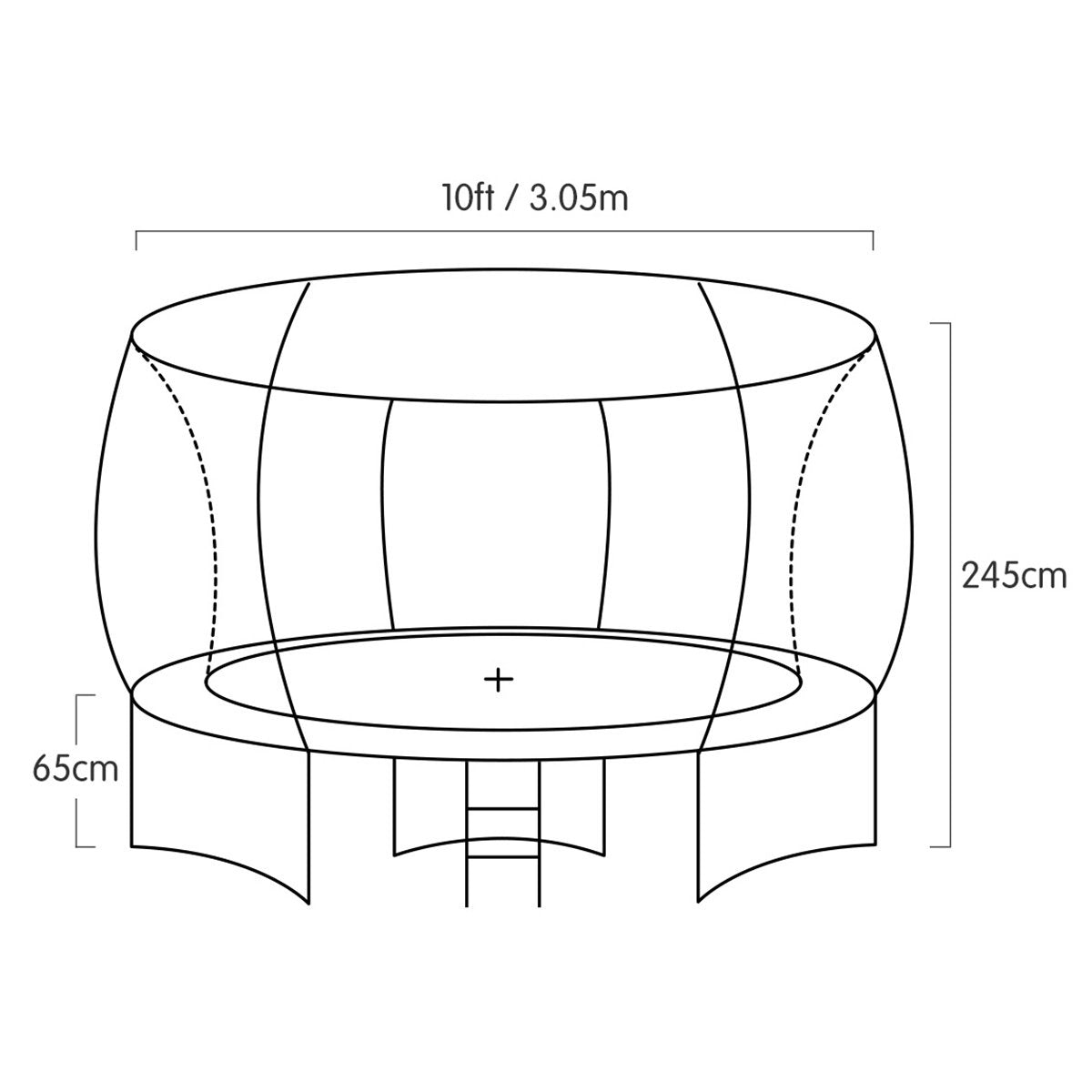 10ft Trampoline with Basketball Hoop Set - Purple