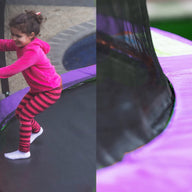 10ft Trampoline with Basketball Hoop Set - Purple