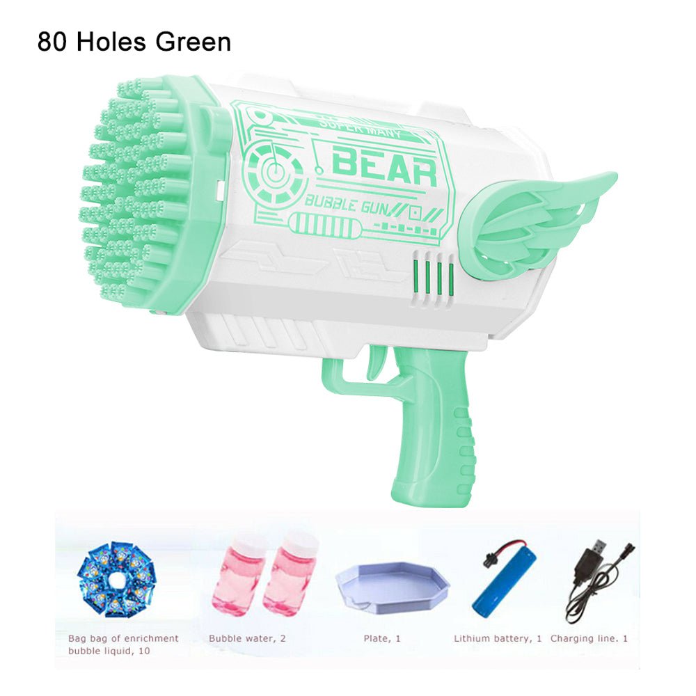 Electric Bubble Gun Machine Green