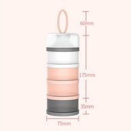 Baby Formula Milk Powder Snack Stackable 4 Layers Dispenser Container Infant Toddler - SM Everyday Living