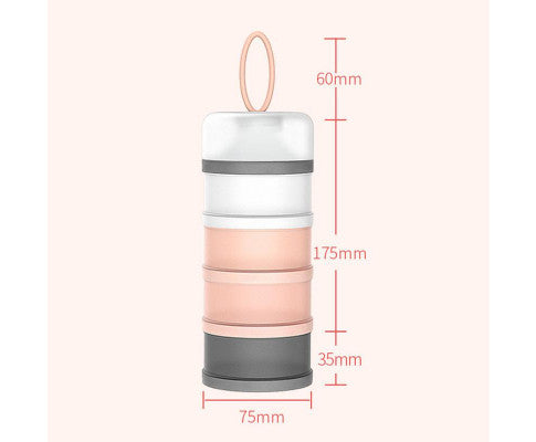 Baby Formula Milk Powder Snack Stackable 4 Layers Dispenser Container Infant Toddler