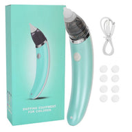 Baby Nasal Aspirator Electric Safe Hygienic Nose Cleaner Snot Sucker For baby (Green) - SM Everyday Living