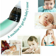 Baby Nasal Aspirator Electric Safe Hygienic Nose Cleaner Snot Sucker For baby (Green) - SM Everyday Living