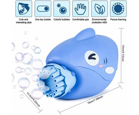 15-Hole Bubble Gun Shark Bubble Machine Automatic Children's Hand-Held Outdoor Toys - SM Everyday Living