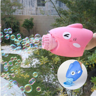 15-Hole Bubble Gun Shark Bubble Machine Automatic Children's Hand-Held Outdoor Toys - SM Everyday Living