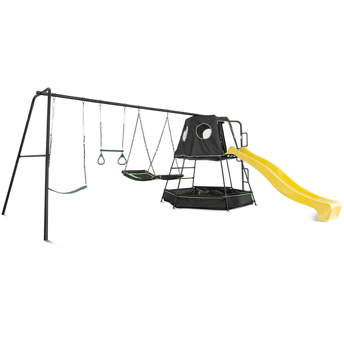 Kids Pallas Play Tower with Metal Swing Set