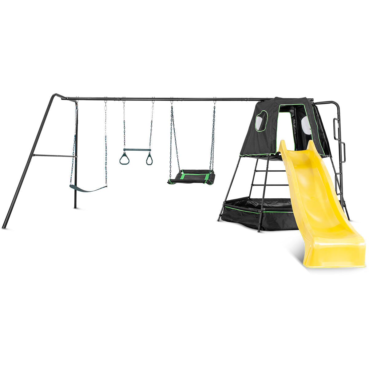 Kids Pallas Play Tower with Metal Swing Set