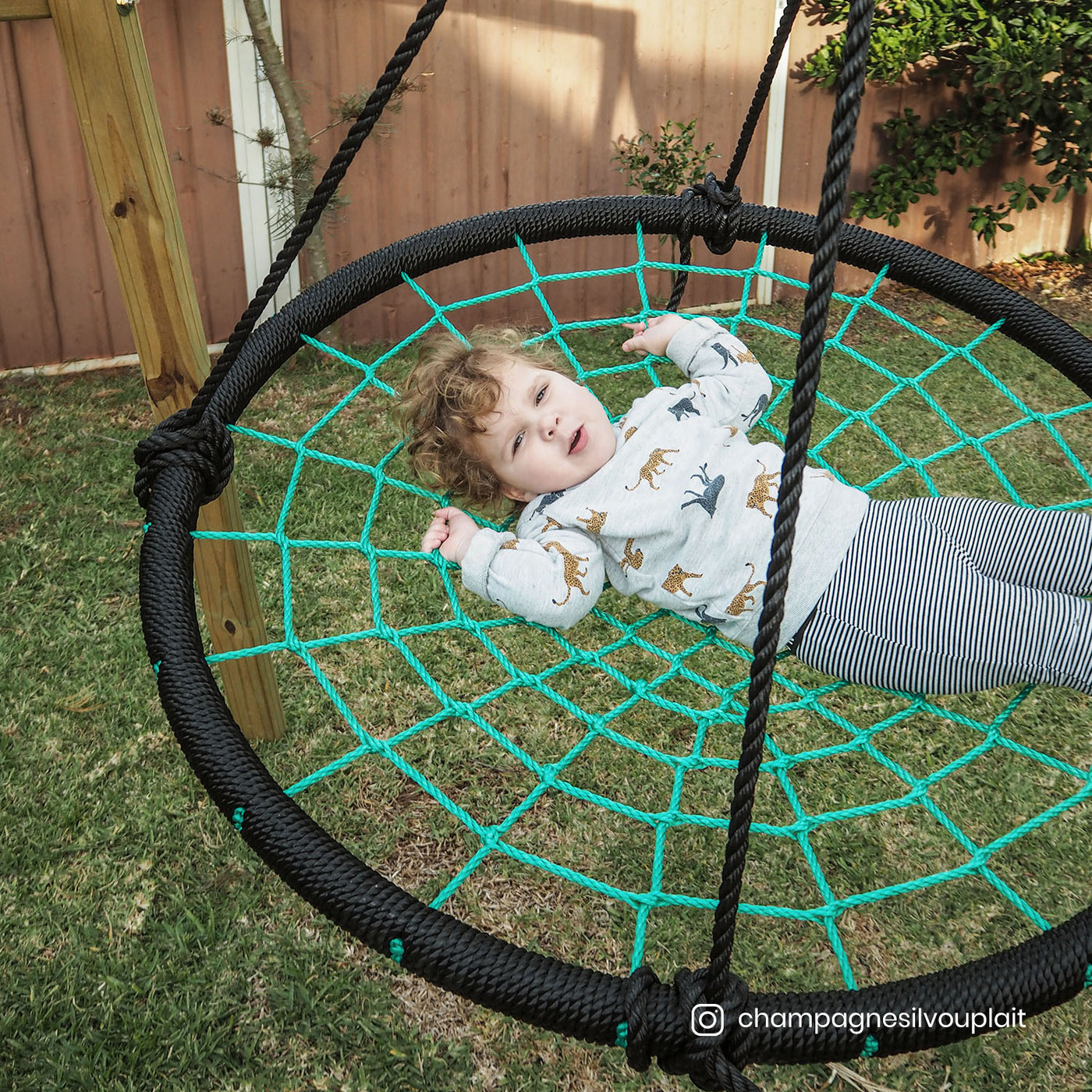 Kids Oakley Swing Set with 1m Spidey Web Swing