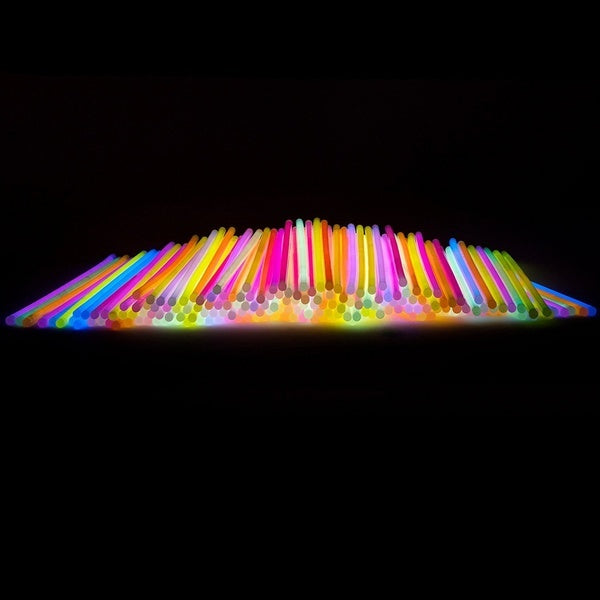 15 GLOW STICKS Party Light Glow In The Dark Rave NECKLACE Disco Bulk