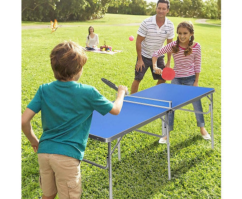 152cm Portable Tennis Table, Folding Ping Pong Table Game Set - SM Everyday Living