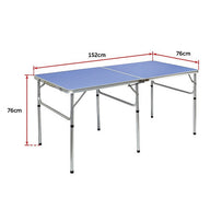 152cm Portable Tennis Table, Folding Ping Pong Table Game Set - SM Everyday Living