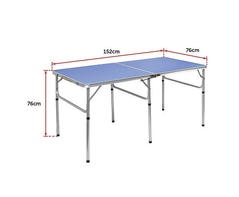 152cm Portable Tennis Table, Folding Ping Pong Table Game Set