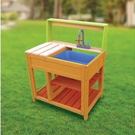 Children’s Outdoor Play Mud Kitchen Sand Pit with Display Shelf - SM Everyday Living