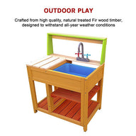 Children’s Outdoor Play Mud Kitchen Sand Pit with Display Shelf - SM Everyday Living