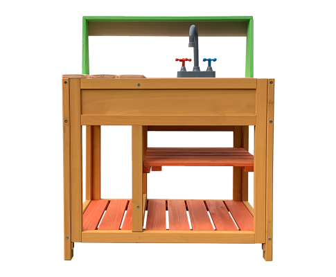 Children’s Outdoor Play Mud Kitchen Sand Pit with Display Shelf - SM Everyday Living