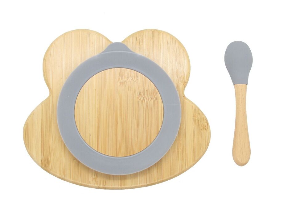 Bamboo Kids Children Baby Plate Set Frog