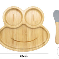 Bamboo Kids Children Baby Plate Set Frog