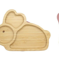 Bamboo Kids Children Baby Plate Set- Rabbit