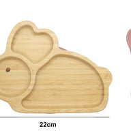 Bamboo Kids Children Baby Plate Set- Rabbit