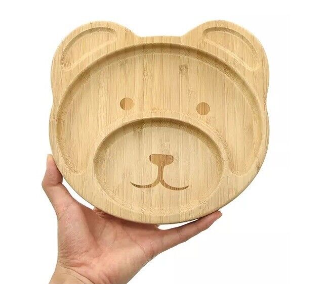 Bamboo Kid Child Baby Plate set - Teddy Bear