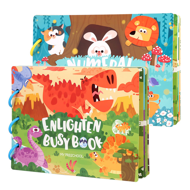 Busy Book Set - Educational Preschool Activity Books for Learning and Fun (2-piece set)