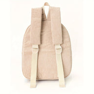 Cute Blue Fox Backpack - Soft Corduroy Material with Adjustable Straps