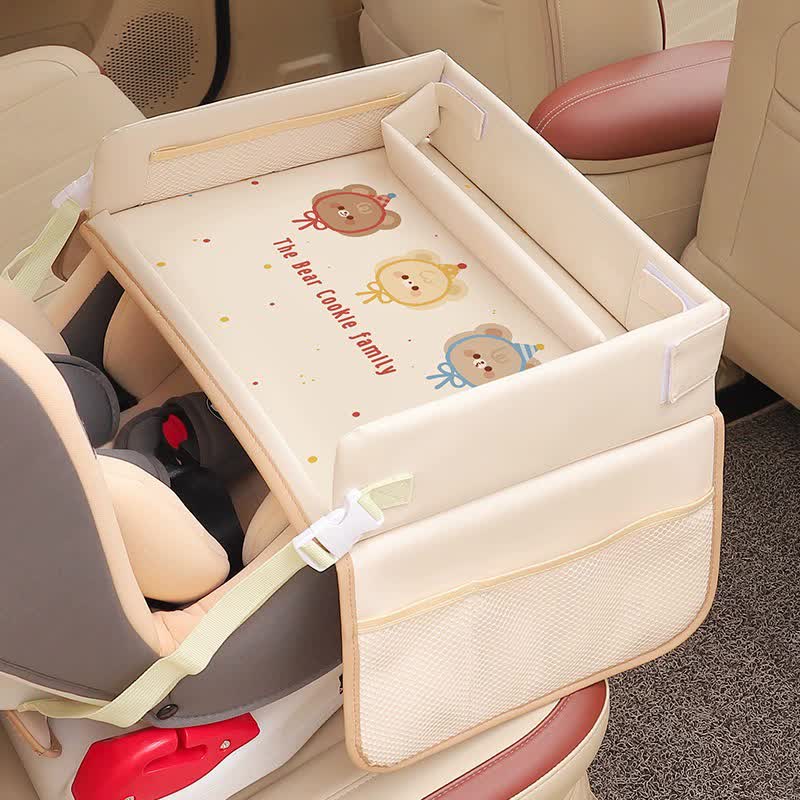 Bear Children's Portable Car Seat Activity Tray - Multifunctional Travel Desk