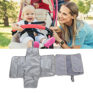 Grey Portable Baby Diaper Changing Pad with Storage Pockets