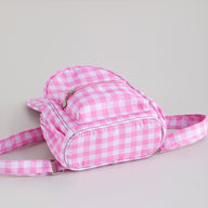 Khaki Kids Bunny Ear Gingham Backpack