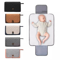 Black Portable Baby Changing Mat - Waterproof, Foldable, Compact Diaper Pad for Travel & Everyday Use