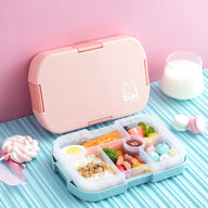 Blue Kids' Lunch Box with Compartments - BPA-Free Microwave Safe Bento Box for School Meals