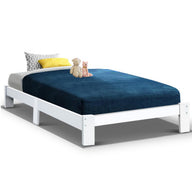 Bed Frame Single Wooden Bed Base Frame Size JADE Timber Mattress Platform - SM Everyday Living