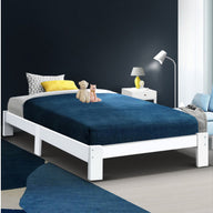 Bed Frame Single Wooden Bed Base Frame Size JADE Timber Mattress Platform - SM Everyday Living