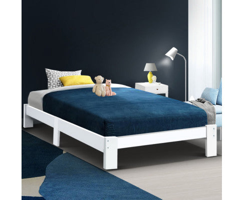 Bed Frame Single Wooden Bed Base Frame Size JADE Timber Mattress Platform