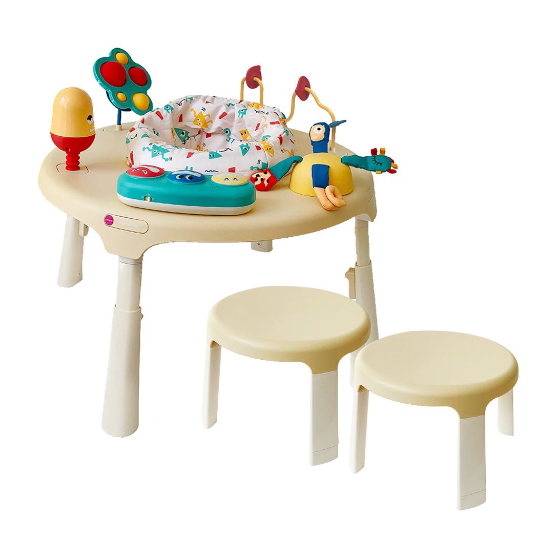 PORTAPLAY STAGE-BASED ACTIVITY CENTER - MONSTERLAND ADVENTURES + STOOLS COMBO