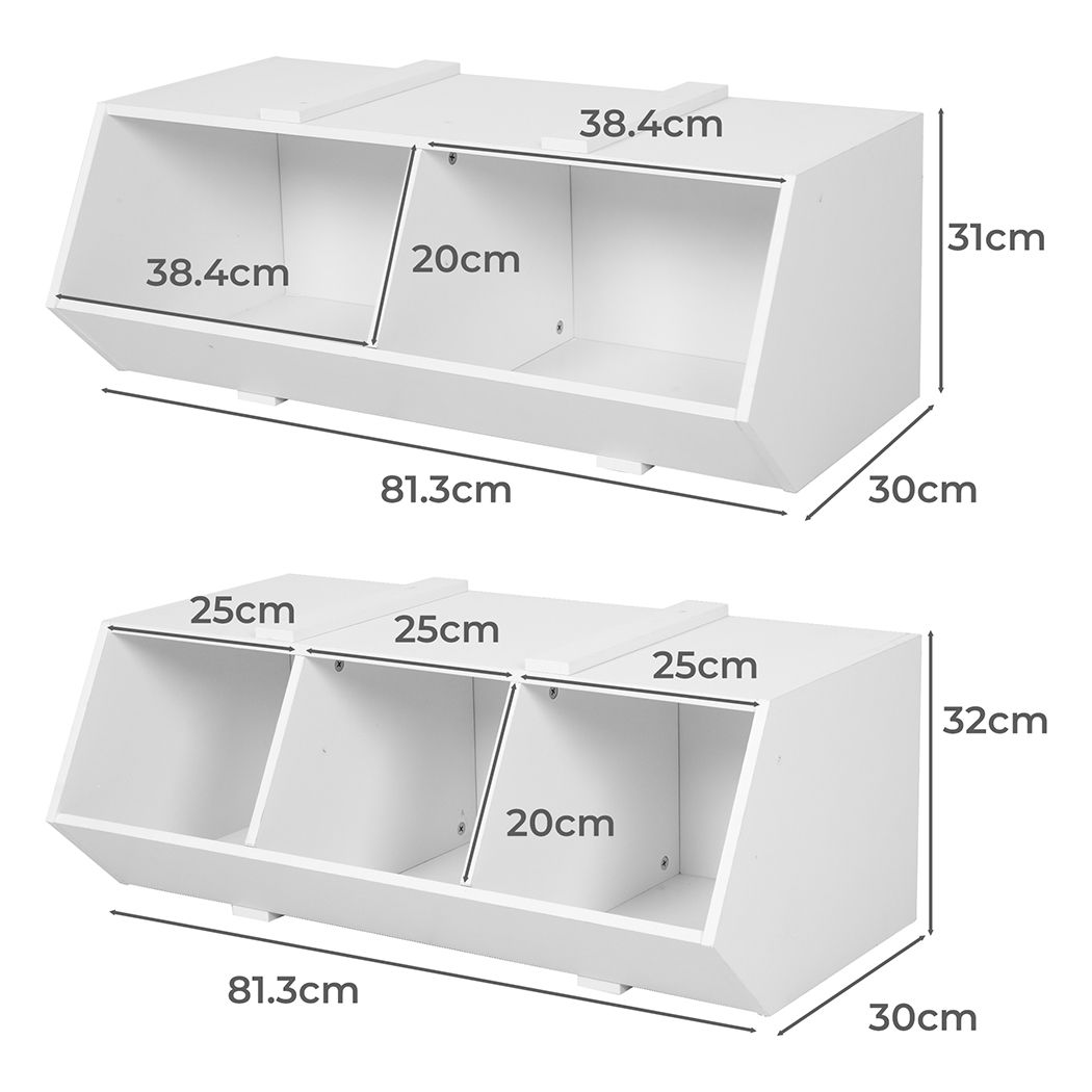 Kids Toy Box Shelf Storage Cabinet Container Children Bookcase Organiser