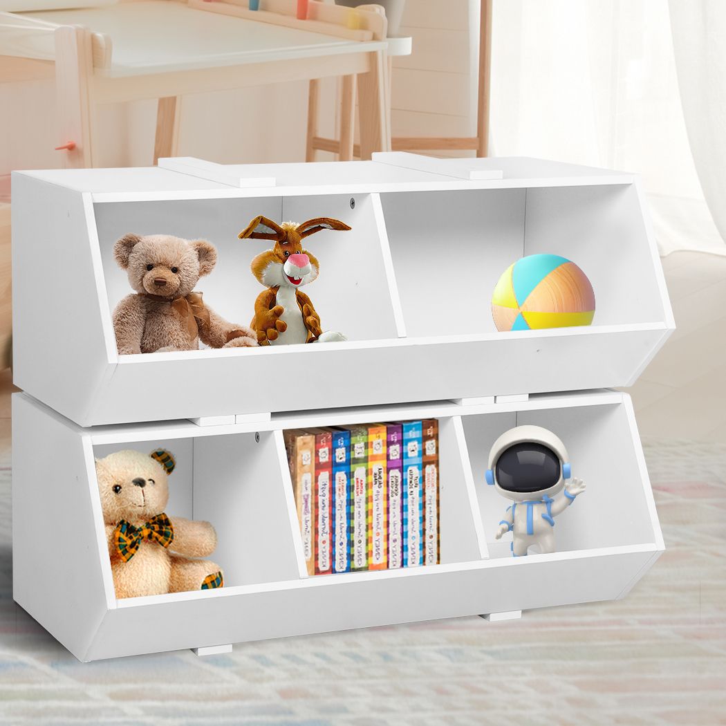 Kids Toy Box Shelf Storage Cabinet Container Children Bookcase Organiser - SM Everyday Living