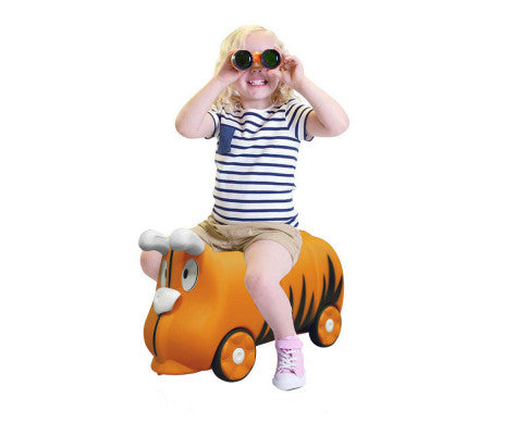 Kids/Children 18L Travel Cabin Luggage Trolley Ride On Wheel Suitcase - Orange