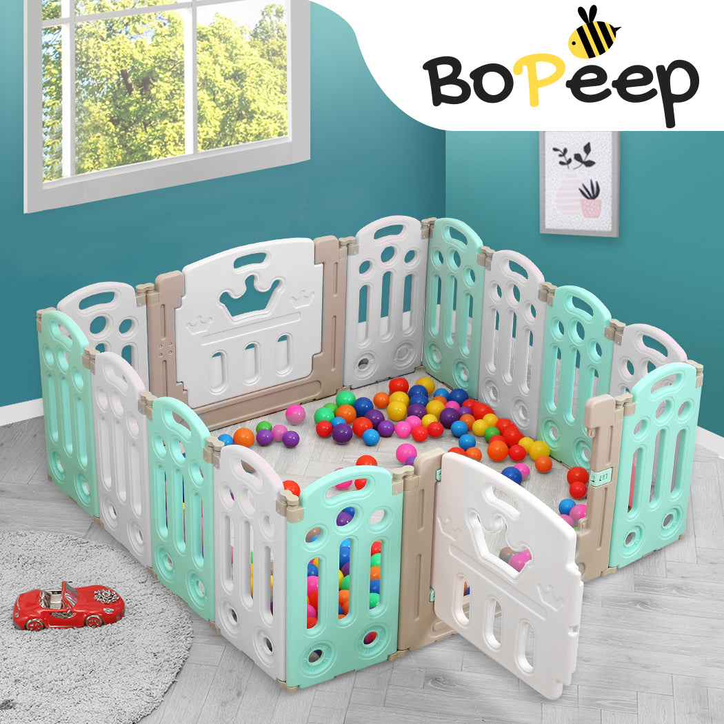 Kids Playpen Baby Safety Gates Kid Play Pen Toddler Fence Room 14 Panels