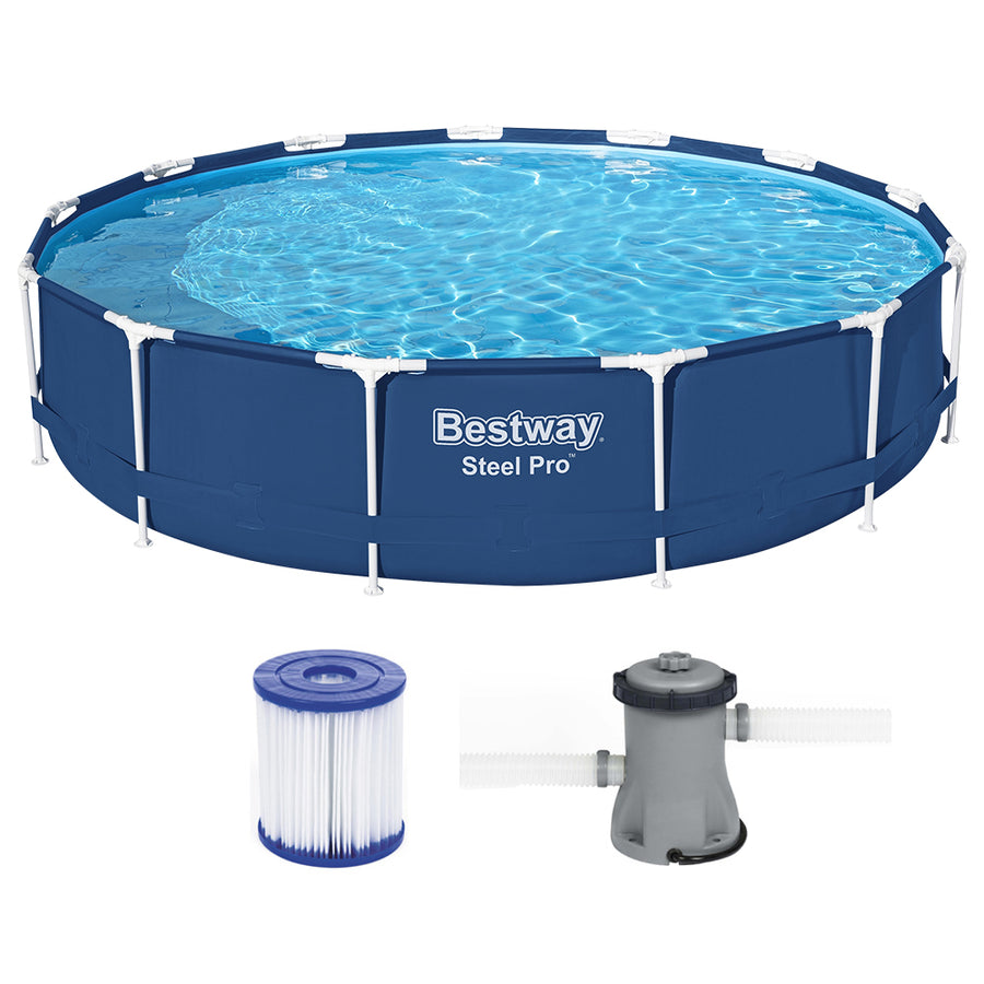 Swimming Pool Above Ground Filter Pump Steel Pro&trade; Frame Pools 3.96M